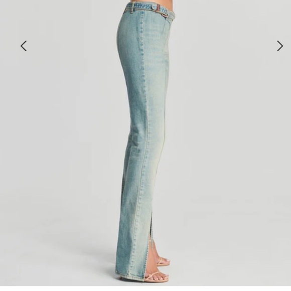 Darby Retrofete straight flare denim jeans cut out front 27 - Picture 5 of 11